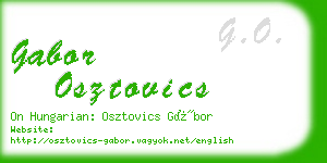 gabor osztovics business card